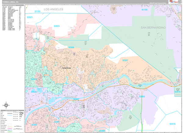 Yorba Linda Map Premium Style